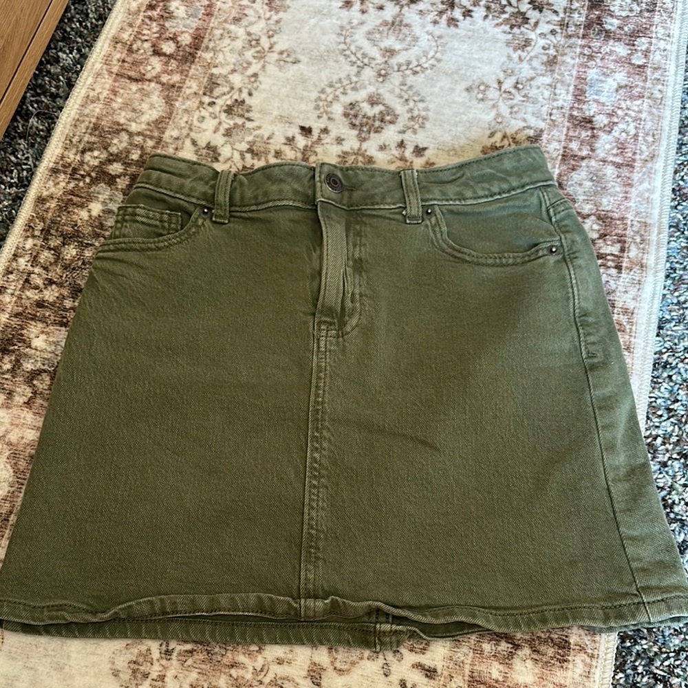 Cat & Jack Green Denim Skirt
